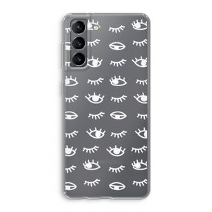 Eye pattern #3: Samsung Galaxy S21 Transparant Hoesje