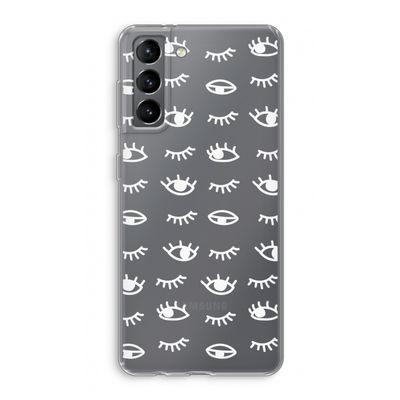 Eye pattern #3: Samsung Galaxy S21 Transparant Hoesje