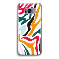 Colored Zebra: Samsung Galaxy S8 Transparant Hoesje