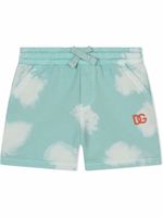 Dolce & Gabbana Kids short à imprimé tie dye - Bleu - thumbnail