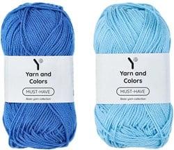 AdO Crochet - Doodle Dolls Mozaïek Garenpakket 068 Sapphire met 064 Nordic Blue