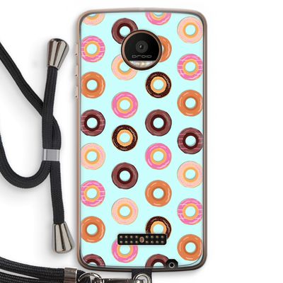 Donuts: Motorola Moto Z Force Transparant Hoesje met koord