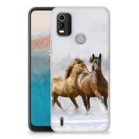 Nokia C21 Plus | TPU Hoesje | Paarden