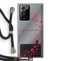 Kusjes: Samsung Galaxy Note 20 Ultra / Note 20 Ultra 5G Transparant Hoesje met koord Kusjes: Samsung Galaxy Note 20 Ultra / Note 20 Ultra 5G Transparant Hoesje met koord