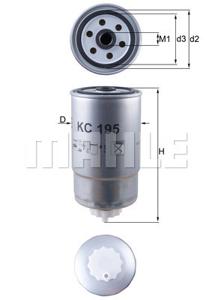 Brandstoffilter MAHLE, Diameter (mm)81mm, u.a. für Piaggio, Alfa Romeo, Fiat, Lancia, Peugeot, Citroën, LDV, LTI