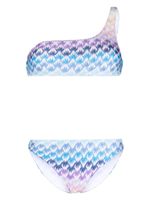 Missoni bikini asymétrique à broderies - Bleu - thumbnail