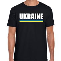 Ukraine / Oekraine supporter t-shirt zwart voor heren Ukraine / Oekraine supporter t-shirt zwart voor heren