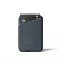 Mujjo Magsafe lederen card portomonee - Basalt