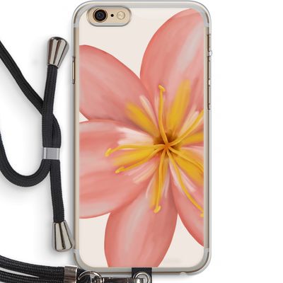 Pink Ellila Flower: iPhone 6 PLUS / 6S PLUS Transparant Hoesje met koord