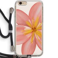 Pink Ellila Flower: iPhone 6 PLUS / 6S PLUS Transparant Hoesje met koord