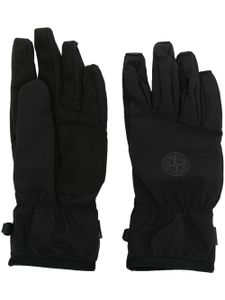 Stone Island gants à logo brodé - Noir