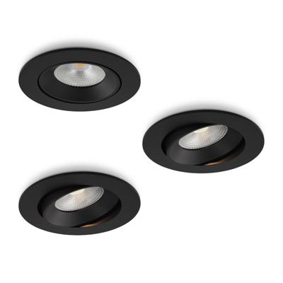 LED-inbouwspot Ozera zwart 10W dimbaar IP54 2700K