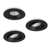 LED-inbouwspot Ozera zwart 10W dimbaar IP54 2700K