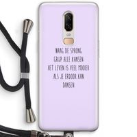 Sprong: OnePlus 6 Transparant Hoesje met koord