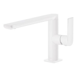 Wastafelkraan Tres Loft | Opbouw | Draaibare uitloop | Mengkraan | Standaard model | 1-hendel | Rond | Wit mat