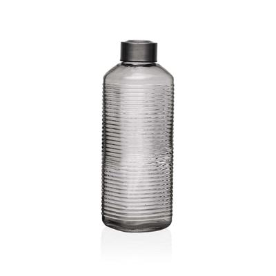 Waterfles Versa Grijs Glas Aluminium 1 L 8,3 x 23,5 x 8,3 cm