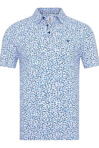 R2 Amsterdam Modern Fit Polo shirt Korte mouw blauw/wit