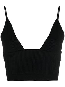 DSQUARED2 haut crop en maille nervurée - Noir