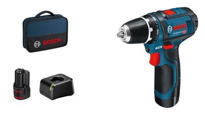 Bosch Akku-Bohrschrauber 12 V Li-Ion 1300 RPM Zwart, Blauw, Rood