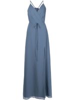 Marchesa Notte Bridesmaids robe portefeuille longue - Bleu - thumbnail