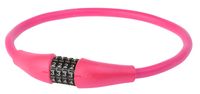 M-Wave kabelcijferslot silicon 900 x 12mm roze