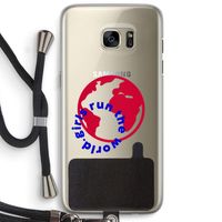 Run The World: Samsung Galaxy S7 Edge Transparant Hoesje met koord