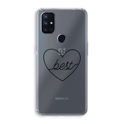 Best heart black: OnePlus Nord N10 5G Transparant Hoesje