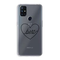 Best heart black: OnePlus Nord N10 5G Transparant Hoesje