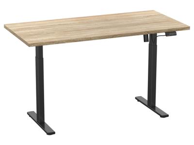 VCM Elektrisch verstelbaar bureau E-Lona (Sonoma eiken/zwart, 160 x 80 cm)