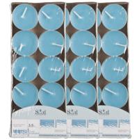 Arti Casa Geurtheelichtjes - 30x stuks - oceaan - blauw - was/paraffine - 3,5 uur