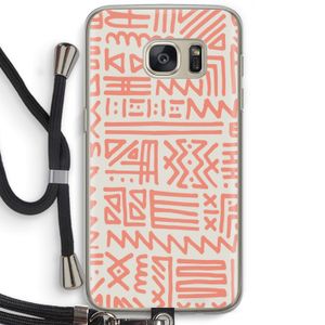 Marrakech Pink: Samsung Galaxy S7 Transparant Hoesje met koord