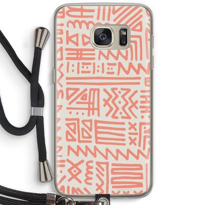 Marrakech Pink: Samsung Galaxy S7 Transparant Hoesje met koord