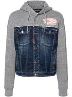 DSQUARED2 panelled hooded jacket - Bleu