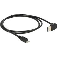 DeLOCK usb-a 2.0 male 90° > micro-usb male kabel (zwart, 1 meter)