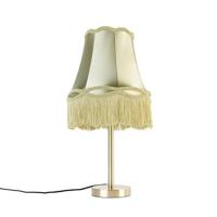 QAZQA Klassieke tafellamp messing met granny kap groen 30 cm - Simplo QAZQA Klassieke tafellamp messing met granny kap groen 30 cm - Simplo