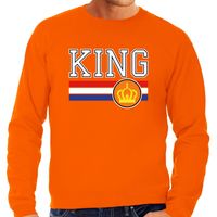 King sweater oranje voor heren - Koningsdag truien - thumbnail