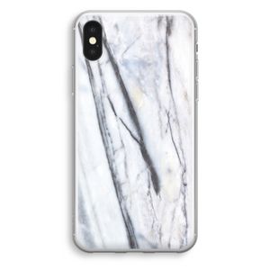 Gestreepte marmer: iPhone XS Transparant Hoesje