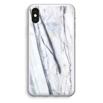 Gestreepte marmer: iPhone XS Transparant Hoesje
