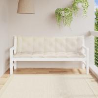 Tuinbankkussens 2 st 180x50x7 cm oxford stof crmewit