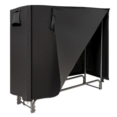 Brandhoutrek voor Buiten Metaal Brandhoutrek met Waterdichte Afdekking Haardhoutstandaard 122,5 x 35,5 x 122,5 cm