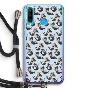 Zeemeermin: Huawei P30 Lite Transparant Hoesje met koord