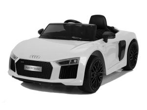 AUDI R8, kinder accu auto, rubberen banden, leder zitje en meer.