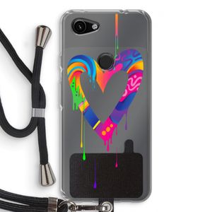 Melts My Heart: Pixel 3a Transparant Hoesje met koord