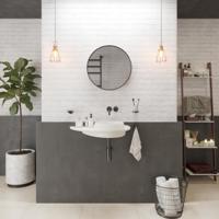 Fontein Ideavit Soliddual 3.0 70x35x14 cm Solid Surface Met Opbergruimte Links Mat Wit