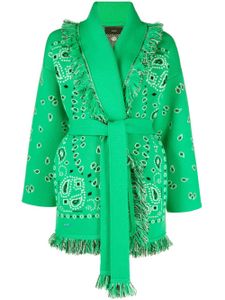 Alanui cardigan Bandana à taille ceinturée - Vert