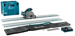 Makita SP001GM103 | 40 V Max Invalcirkelzaag | 165 mm | 4,0 Ah accu | snellader | in Mbox | met AWS zender | geleiderail (2 st) | 1500 mm |