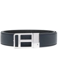 TOM FORD ceinture en cuir à boucle logo - Bleu