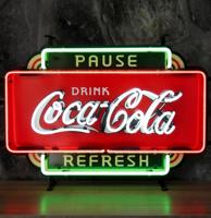 Coca-Cola Pause Refresh Neon Verlichting 62 x 42 cm - Rood, Groen, Wit LAATSTE STUKS | 9% korting