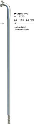 SAPIM spaak "d-light" spoke "d-loght" sst db 2x1,65x274mm b