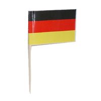 Duitsland vlaggetjes prikkers 100x stuks - Cocktailprikkers - thumbnail